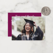 Gepersonaliseerde foto Afstuderen dank u kaarten Notitiekaartje (Voorkant / Achterkant in situ)