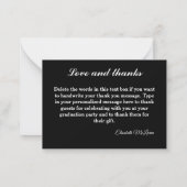 Gepersonaliseerde foto Afstuderen dank u kaarten Notitiekaartje (Achterkant)