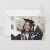 Gepersonaliseerde foto Afstuderen dank u kaarten Notitiekaartje (Voorkant)
