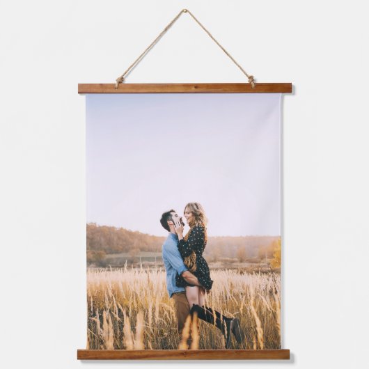 Gepersonaliseerde foto art print opknoping hangend wandkleed (Voorkant)