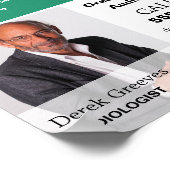 Gepersonaliseerde foto, audicien, audiologie poster (Hoek)
