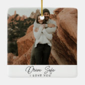 Gepersonaliseerde Foto Auto Ornament Hanging Car (Achterkant)