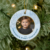 Gepersonaliseerde foto Baby's Eerste Kerstmis