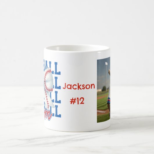 Gepersonaliseerde Foto Baseball Mom Mok (Center)