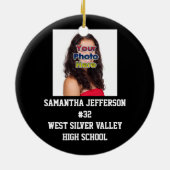 Gepersonaliseerde foto Basketbal Ornament (Achterkant)