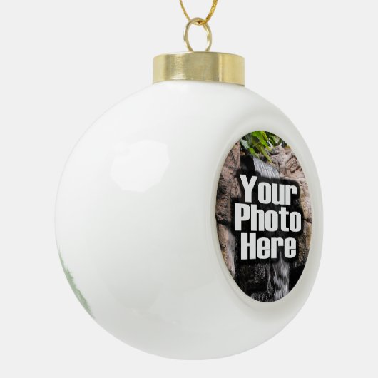 Gepersonaliseerde foto Bauble Ornament (Links)