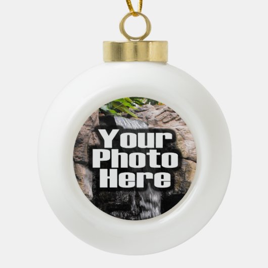 Gepersonaliseerde foto Bauble Ornament (Voorkant)