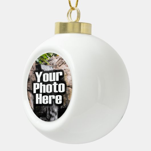 Gepersonaliseerde foto Bauble Ornament (Rechts)
