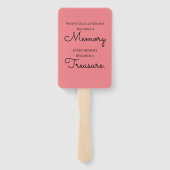 Gepersonaliseerde foto begrafenis dank je wel handwaaier (Achterkant)