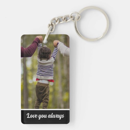 Gepersonaliseerde Foto & Bericht Sleutelhanger Gif (achterkant)