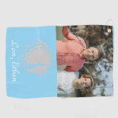 Gepersonaliseerde foto Best Dad van Par Golf Towel Golfhanddoek (Horizontaal)
