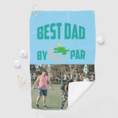 Gepersonaliseerde foto Best Dad van Par Golfhanddoek (Insitu)