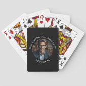 Gepersonaliseerde foto Beste opa ooit zwart Pokerkaarten (Achterkant)