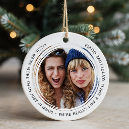 Gepersonaliseerde Foto Besties Kleine Bende Keramisch Ornament