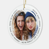 Gepersonaliseerde Foto Besties Kleine Bende Keramisch Ornament (Links)