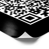 Gepersonaliseerde foto, Bezoek Santa, QRCode Queue Perfect Poster (Hoek)