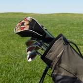 Gepersonaliseerde foto Black en Gold Golf Clubs Golfheadcover (Insitu)