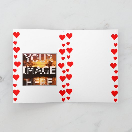 Gepersonaliseerde Foto Blank Valentijnsdag Kaart (Binnen)