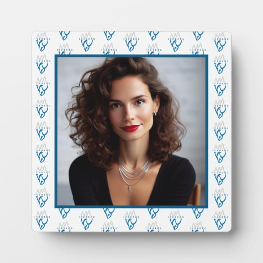 Gepersonaliseerde foto Blauwe ijsberg Inspirerend Fotoplaat (Voorkant)