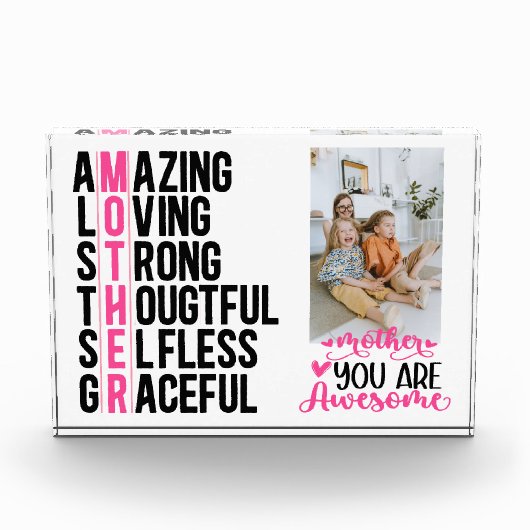 Gepersonaliseerde foto blokcode, Moederdag (Voorkant)