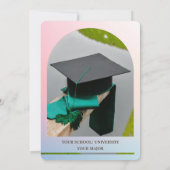 Gepersonaliseerde foto Bold 2024 Arch Retro Afstud Kaart (Achterkant)