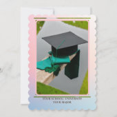 Gepersonaliseerde foto Bold 2024 Arch Retro Afstud Kaart (Achterkant)