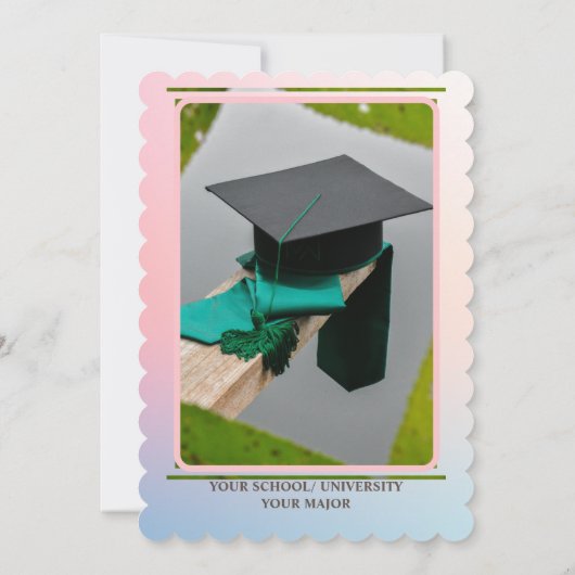 Gepersonaliseerde foto Bold 2024 Arch Retro Afstud Kaart (Achterkant)