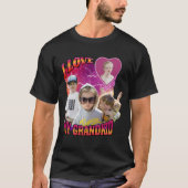 Gepersonaliseerde Foto Bootleg Ik hou van Grandkid T-shirt (Voorkant)