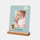 Gepersonaliseerde foto boven het maanteken acryl bord (Hoek)