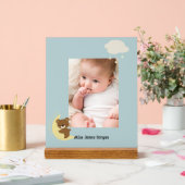 Gepersonaliseerde foto boven het maanteken acryl bord (Huwelijk)