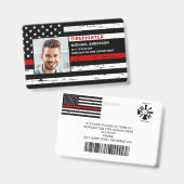 Gepersonaliseerde foto Brandweerman ID Kaart Brand Badge (Front & Back)