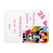 Gepersonaliseerde foto Briefkaart Verjaardagsuitno Magneet (Horizontaal)