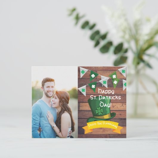 Gepersonaliseerde foto-Briefkaarten | St. Patrick' Briefkaart (Staand voorkant)