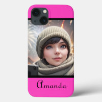 Gepersonaliseerde foto Bright Neon Pink