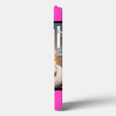 Gepersonaliseerde foto Bright Neon Pink Case-Mate iPhone Case (Achterkant / Links)