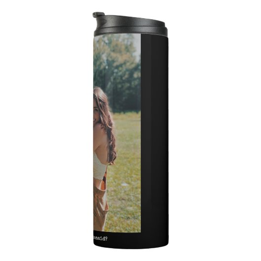 Gepersonaliseerde foto Bruidsmeisje voorstel Uniek Thermosbeker (Geroteerd rechts)