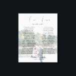 Gepersonaliseerde foto bruiloft & geloften Canvas<br><div class="desc">Moderne en elegante ontwerp gedrukte gepersonaliseerde foto bruiloft & geloften Canvas Print die kan worden aangepast met jouw tekst. Klik op de knop "Aanpassen" en gebruik onze ontwerptool om deze sjabloon aan te passen. Bekijk de winkel voor grafisch ontwerp voor andere producten die overeenkomen met dit ontwerp!</div>