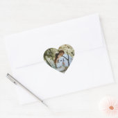 Gepersonaliseerde foto bruiloft hart Sticker (Envelop)