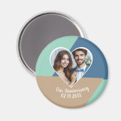 Gepersonaliseerde foto bruiloft Jubileum Keepsake Magneet (Voorkant / Achterkant)
