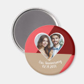 Gepersonaliseerde foto bruiloft Jubileum Keepsake Magneet (Voorkant / Achterkant)