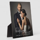 Gepersonaliseerde foto bruiloft Welkom Fotoplaat (Zijkant)