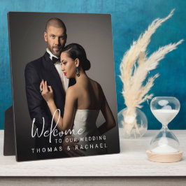 Gepersonaliseerde foto bruiloft Welkom Fotoplaat