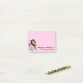 Gepersonaliseerde foto Business Arched Lijst Roze Post-it® Notes (Op bureau)