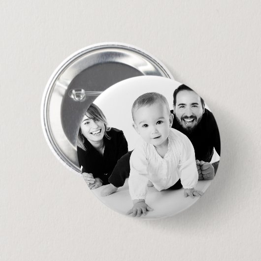 Gepersonaliseerde foto cadeau voor hem Pin Button (Voorkant /achterkant)