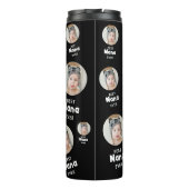 Gepersonaliseerde foto cadeau voor oma aangepaste  thermosbeker (Achterkant)