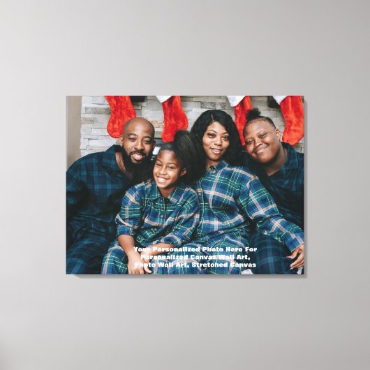 Gepersonaliseerde Foto Canvas, Kerstfoto Canvas Afdruk (Voorkant)