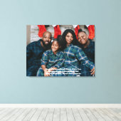 Gepersonaliseerde Foto Canvas, Kerstfoto Canvas Afdruk (Insitu (Houten vloer))