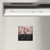 Gepersonaliseerde foto Cherry Blossom Save the dat Magneet (Insitu (Vaatwasser))