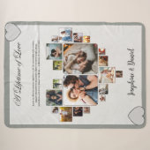 Gepersonaliseerde foto collage deken Jubileum (Voorkant (horizontaal))