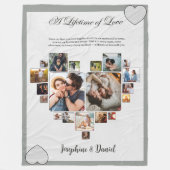 Gepersonaliseerde foto collage deken Jubileum (Voorkant)